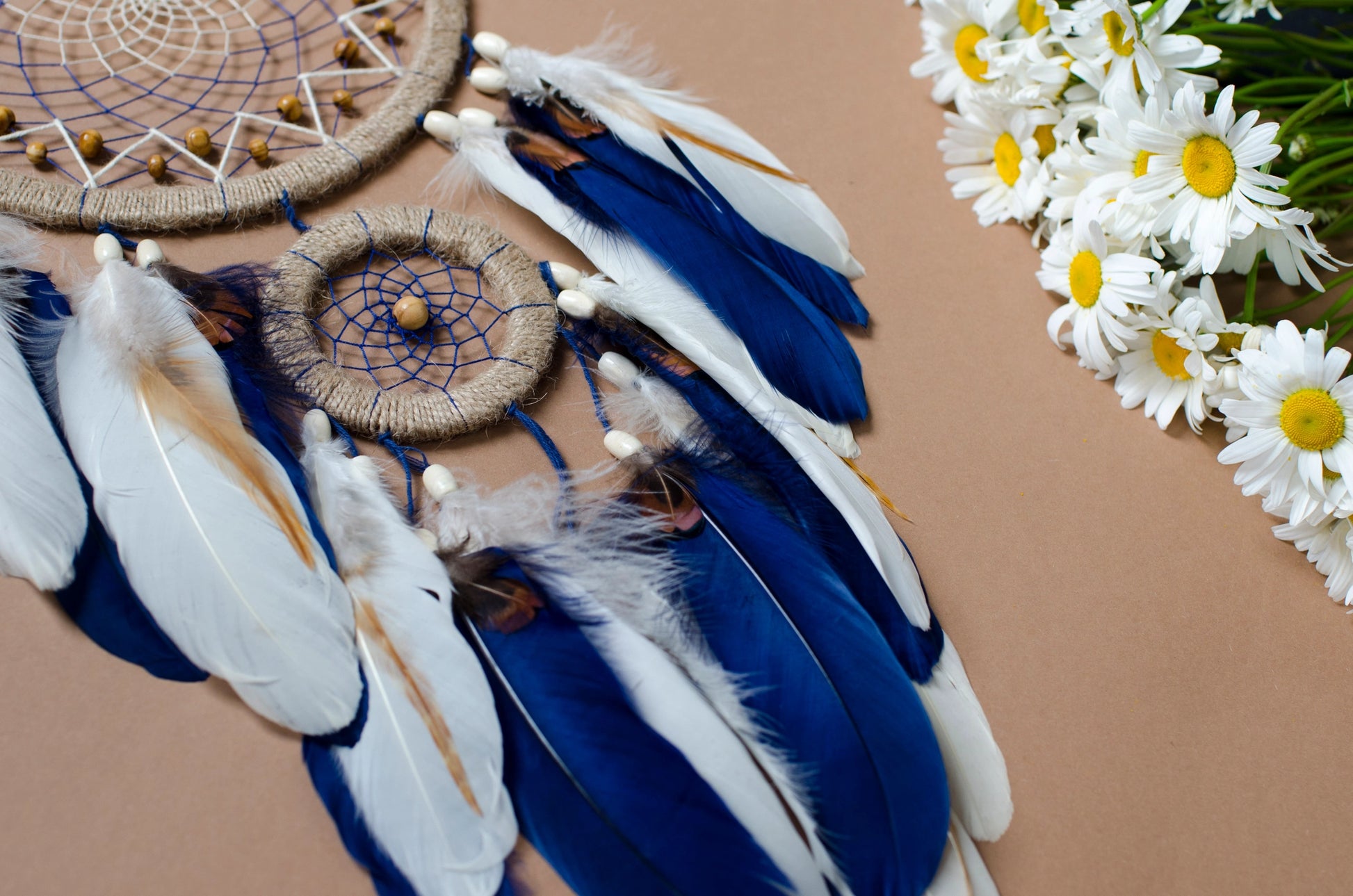 Navy Blue Dreamcatcher Beige Dreamcatcher