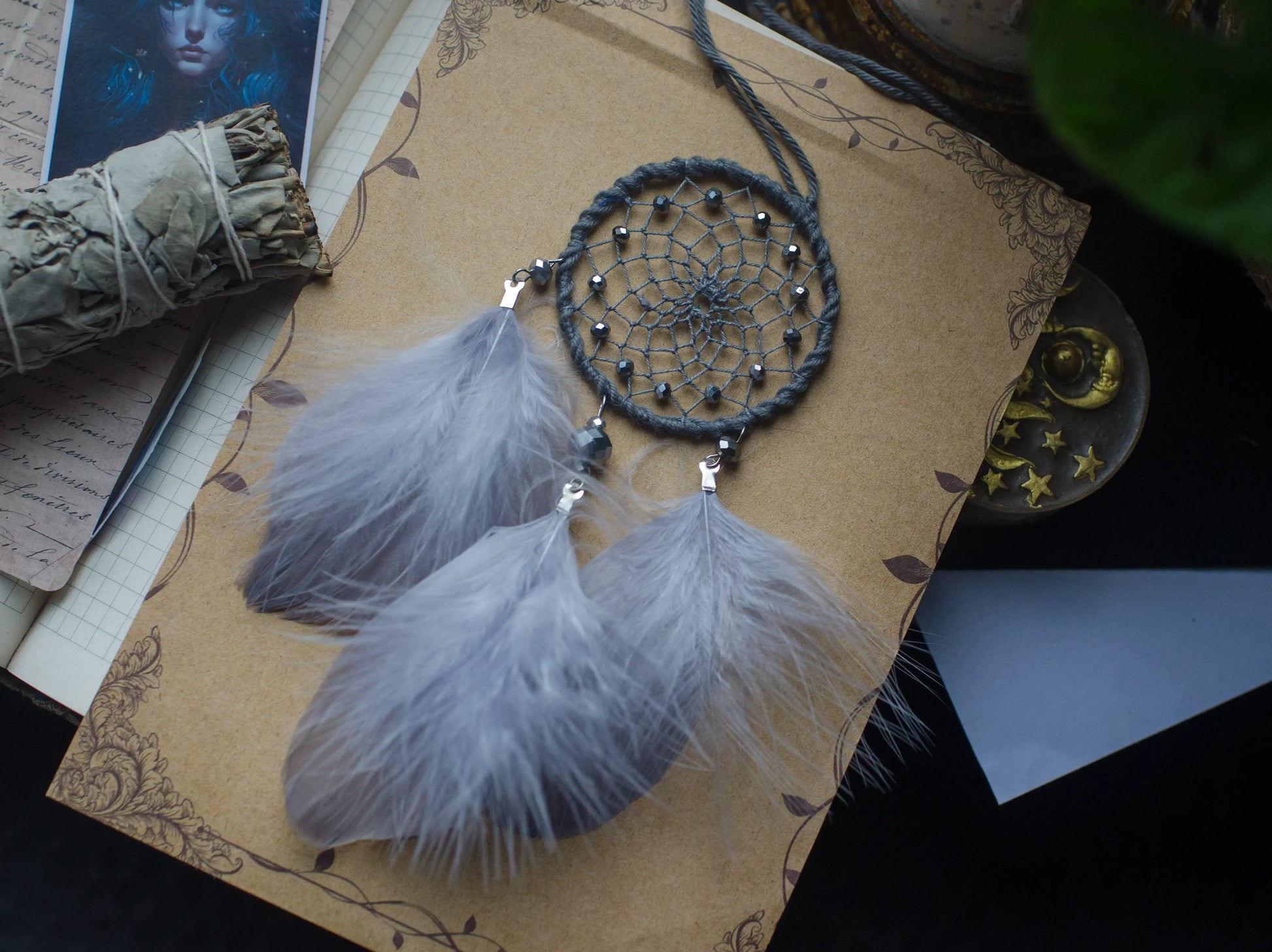 Handmade Dreamcatcher Car Rearview Mirror Charm, 5 Colours Available