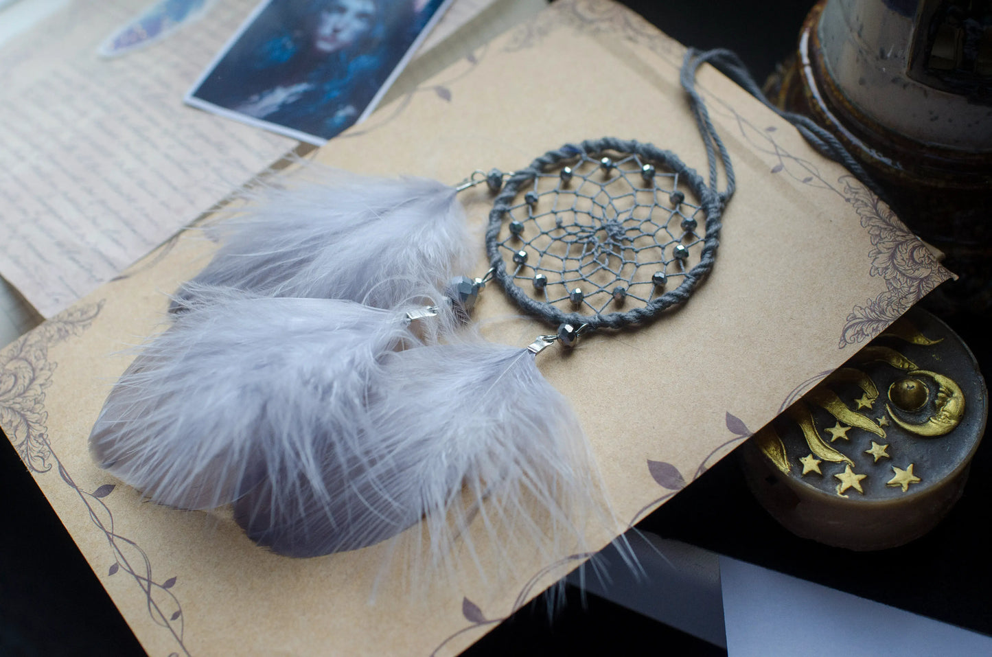 Handmade Dreamcatcher Car Rearview Mirror Charm, 5 Colours Available