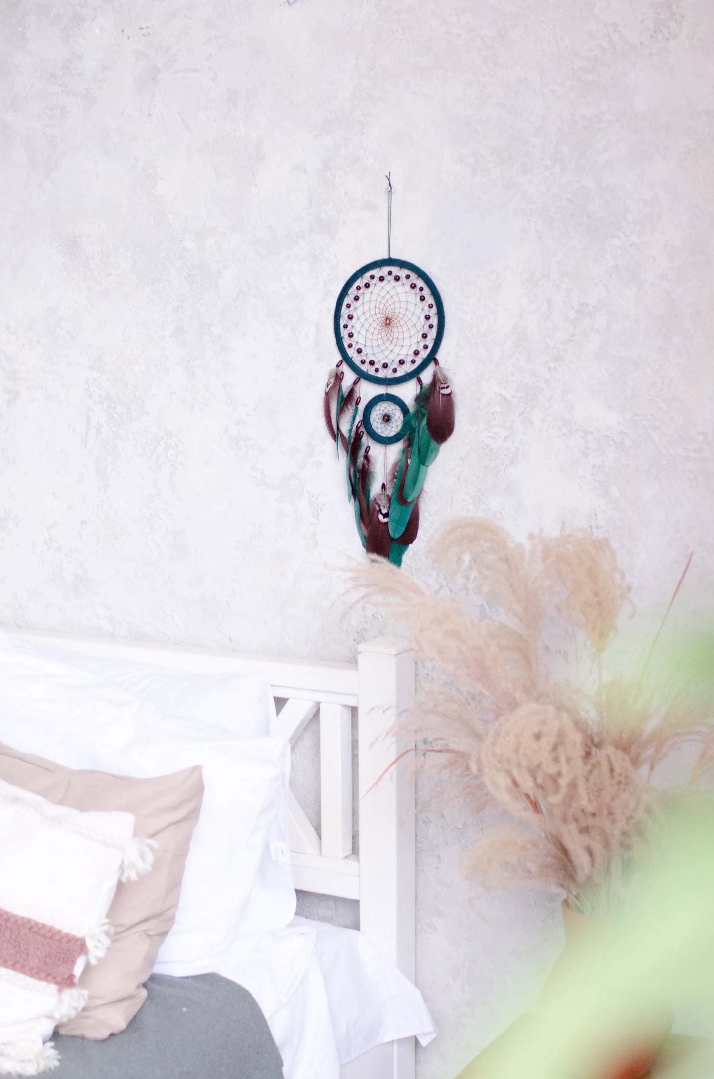 Handmade Green and Brown Natural Dream Catcher