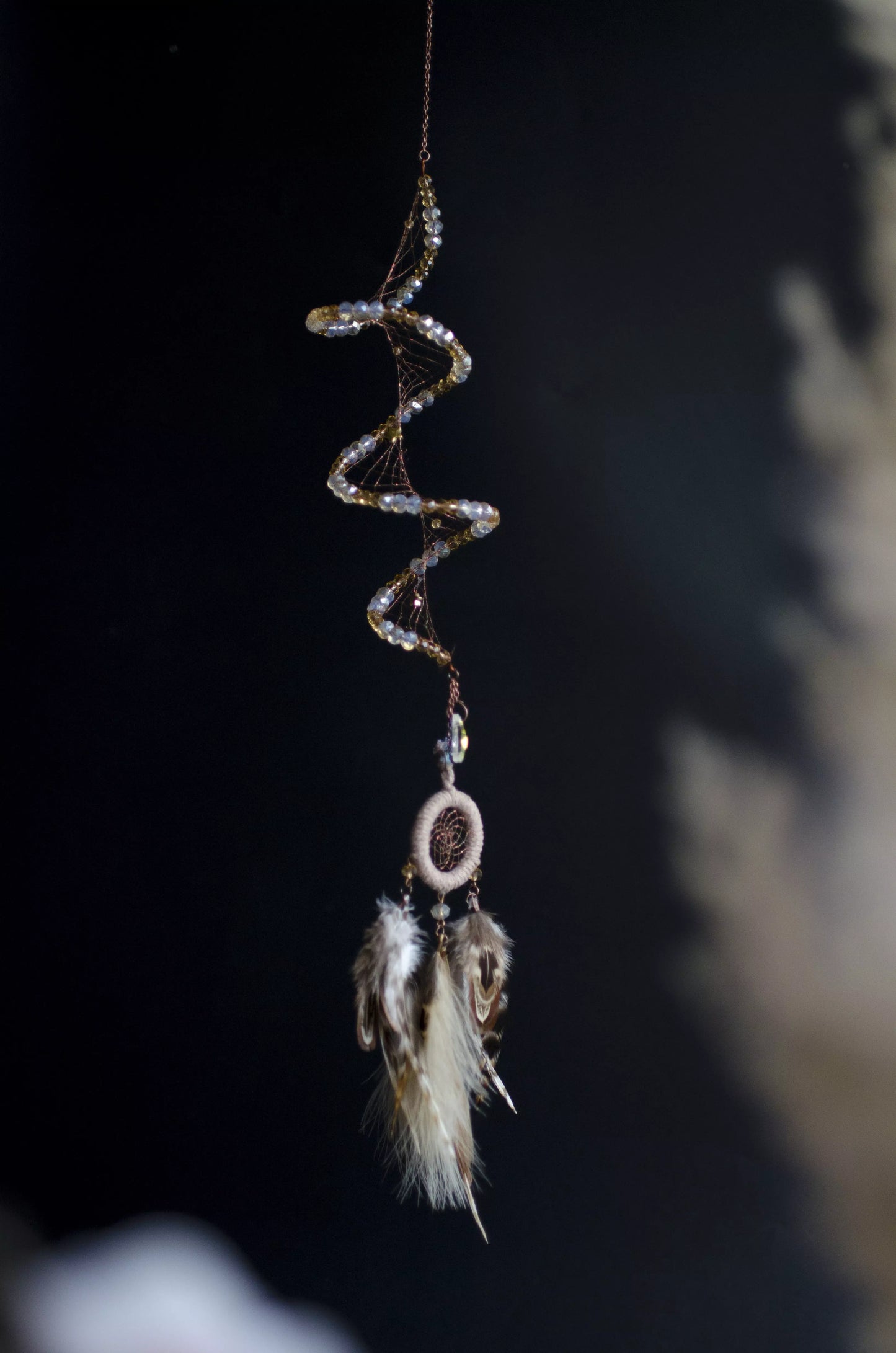 Twisted Celestial Dream Catcher Hanging Spiral Sun Catcher