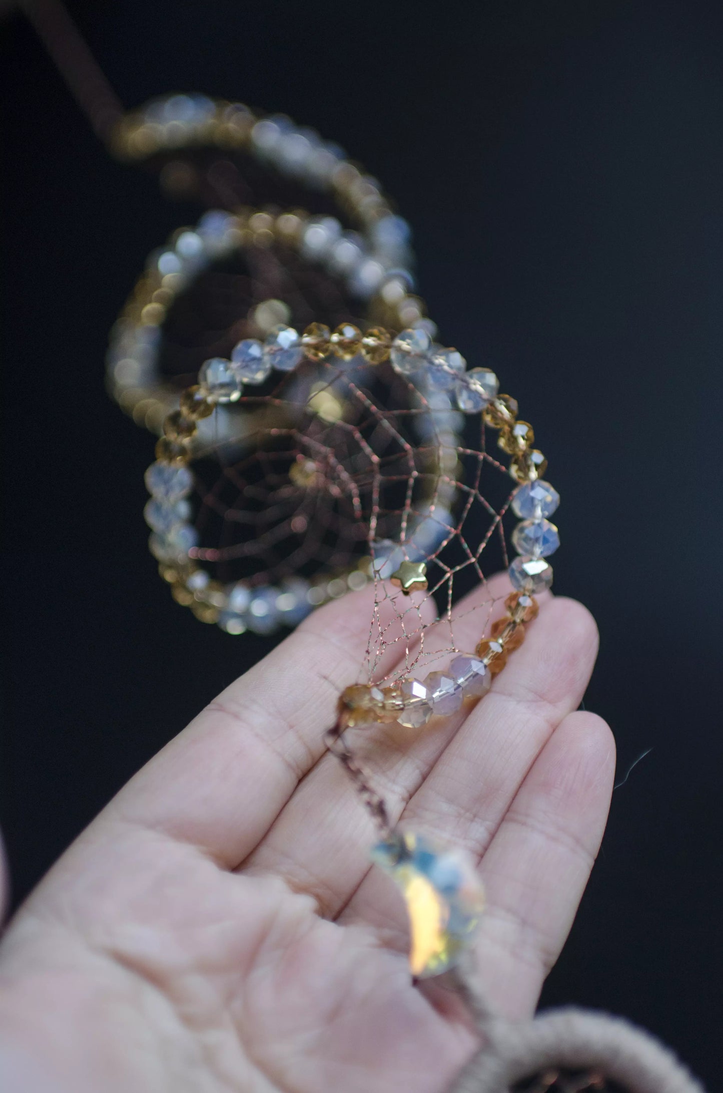 Twisted Celestial Dream Catcher Hanging Spiral Sun Catcher