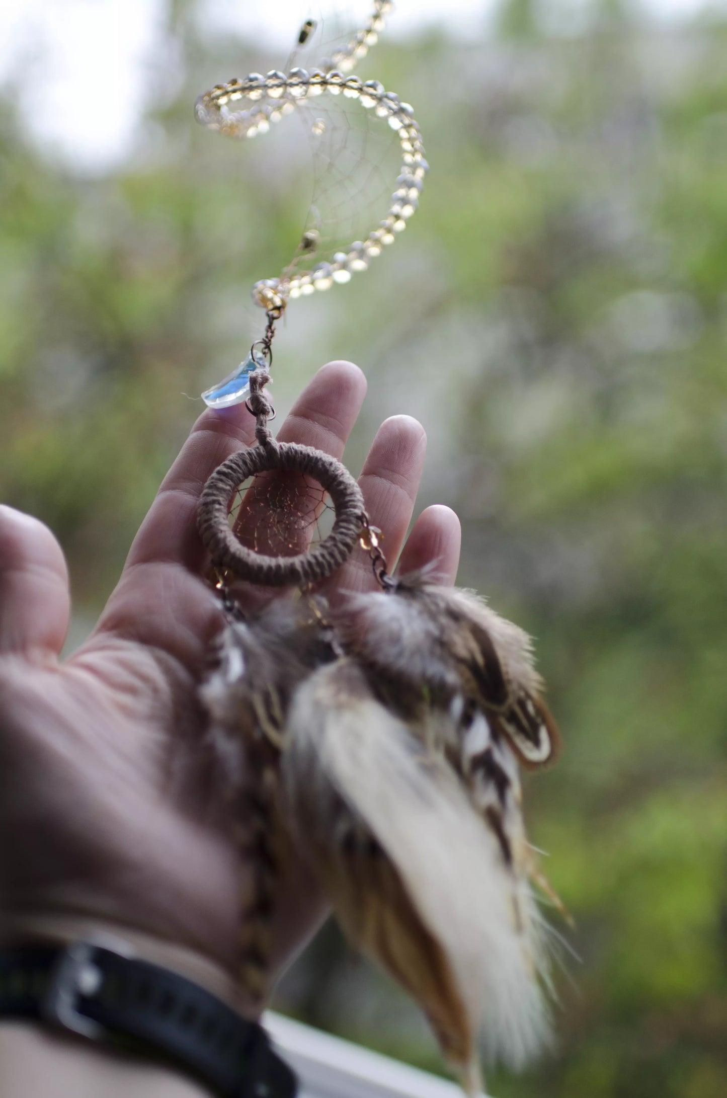 Twisted Celestial Dream Catcher Hanging Spiral Sun Catcher